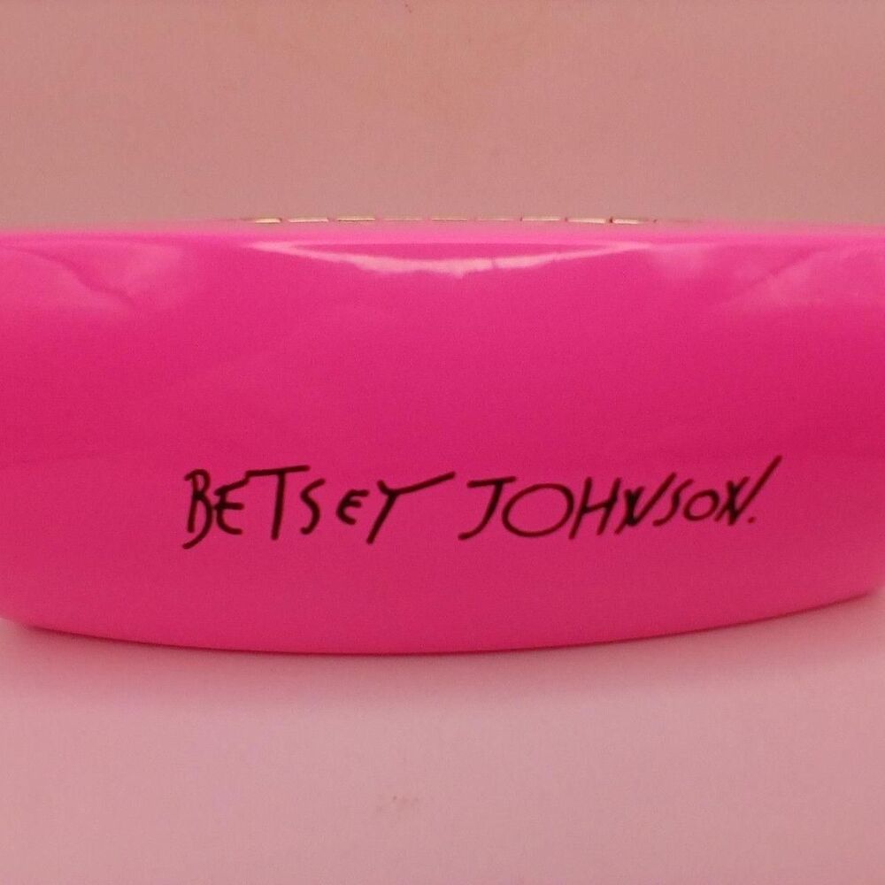 Betsey Johnson Pink Black Stripes Eyeglass Case Sunglasses
